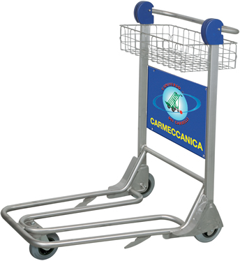 carrello portabagagli inox